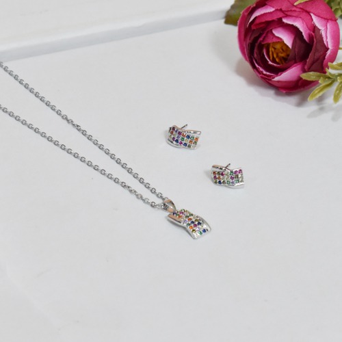 Multi colour Diamond Necklace Set | Necklace Set | Jewellery For Women's