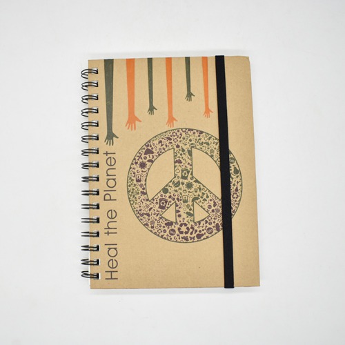 Matrikas Heal the Planet Notebook | Spiral Kraft Cover A5 | Size 6 x 8.2 inches |  Diary | Personal Diary