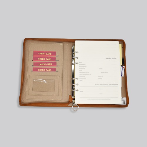 Planfix Zipped Regular Notebook (Light Brown) | Notebook | Diary | Personal Diary | Home And Office Use | Zipper Notebook