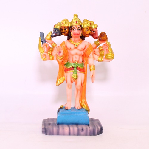 Panchamukhi Standing Hanuman Ji Statue Panchmukhi Five Face Hanuman Bajrangbali for Home and Office