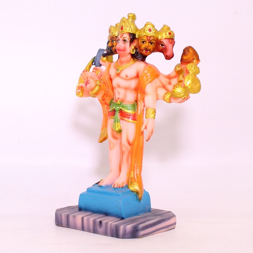 Panchamukhi Standing Hanuman Ji Statue Panchmukhi Five Face Hanuman Bajrangbali for Home and Office