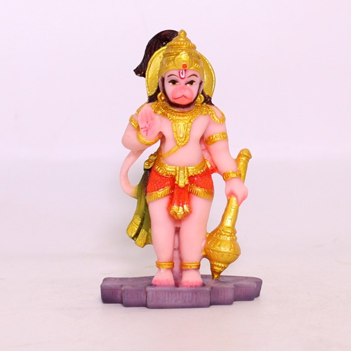 Lord hanuman Standing Idol Bajrangbali Sankat Mochan Bhagwan Idol for Temple car Dashboard Home Decor Statue Gift