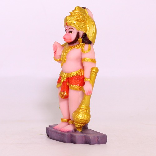 Lord hanuman Standing Idol Bajrangbali Sankat Mochan Bhagwan Idol for Temple car Dashboard Home Decor Statue Gift