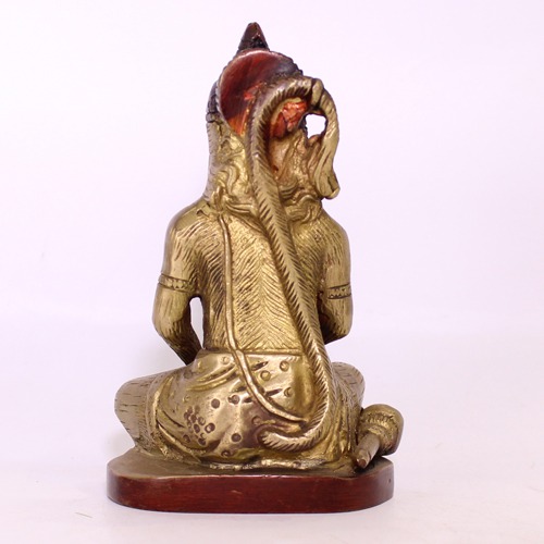 Two Tone Hanuman Sitting Idol, Two Colour Hanuman, Brass hanuman, Brass Murti