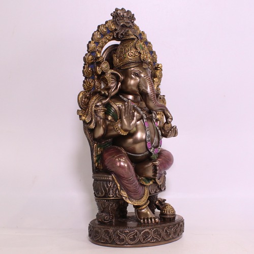 Metallic Color Lord Ganesh Idol For Home & Office Decor ,Ideal Gift for Friends, Family