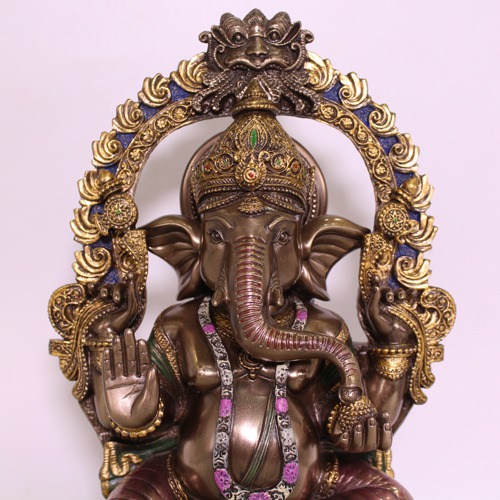 Metallic Color Lord Ganesh Idol For Home & Office Decor ,Ideal Gift for Friends, Family