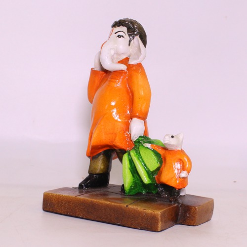 Modern Standing  Lord Ganesha with Mouse Showpiece For Home & Office decor