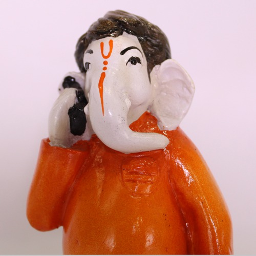 Modern Standing  Lord Ganesha with Mouse Showpiece For Home & Office decor