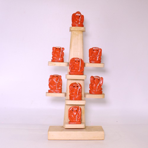 Ashtvinayak Ganapti Stand Showpiece For Home & Office Decor