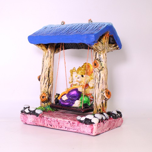 Lord Ganesha Sitting on Jhula Showpiece For Home & Office Decor