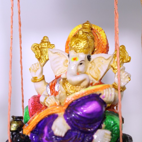 Lord Ganesha Sitting on Jhula Showpiece For Home & Office Decor