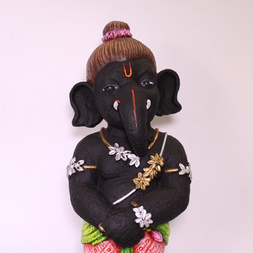 Cute Black Standing Ganesha  For Home & Office Decor, Ideal Gift For Friends, Family