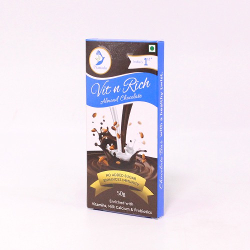 VIT N RICH Almond Chocolate Bar - No Added Sugar