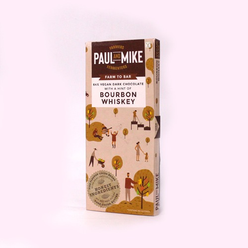 64% Dark Bourbon Whisky Chocolate| Paul and Milk