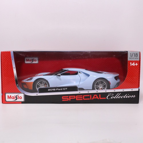 Maisto -Special Edition Ford GT Diecast Vehicle Blue with Orange Stripes