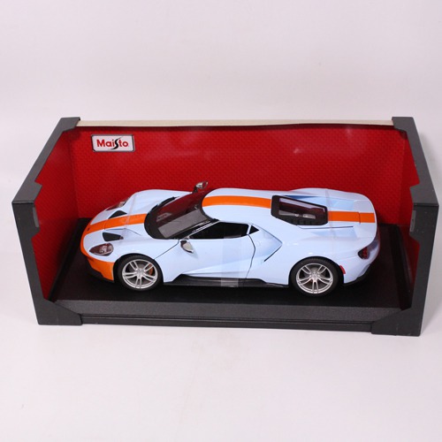 Maisto -Special Edition Ford GT Diecast Vehicle Blue with Orange Stripes