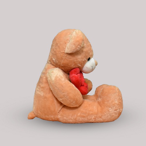 Brown Teddy With Rose Bear Soft Toy