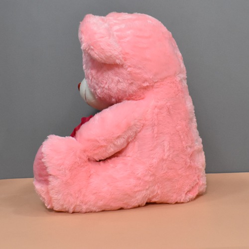 Pink Teddy Bear With Love Heart Soft Toy