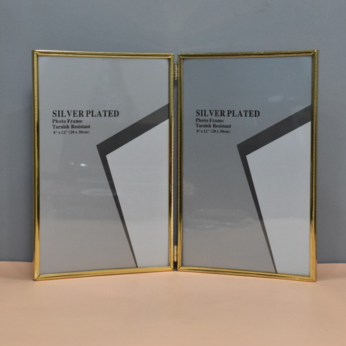 Gold Plated 2 Joint Table Top Photo Frame( Photo Size 4 x 6 inches )