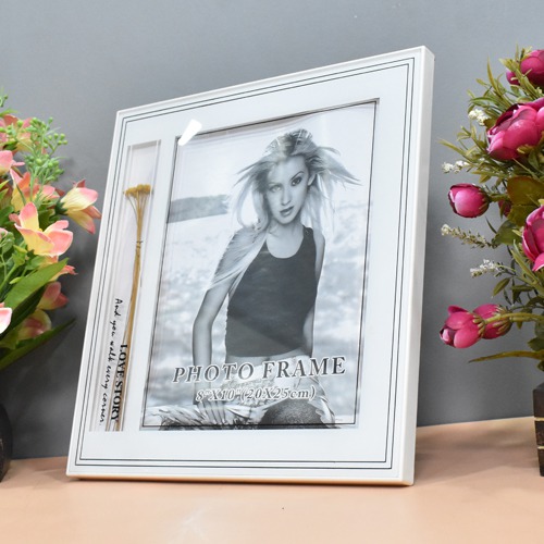 Single Photo Frame With Gypso Flower