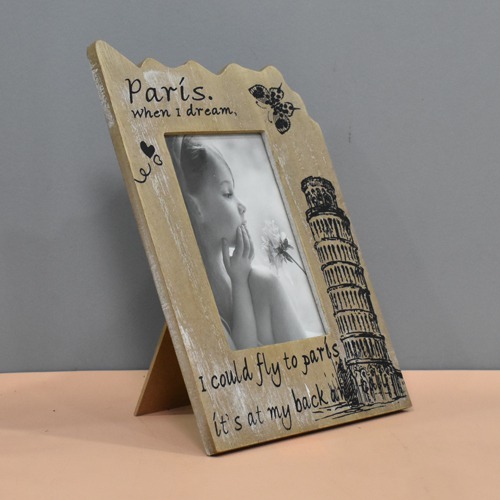 Paris When I Dream Wooden Table top Photo Frame For Home & Office Decor