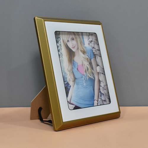 White Golden Border Photo Frame For Home & Office decor ( Photo Size :8 x 10 )