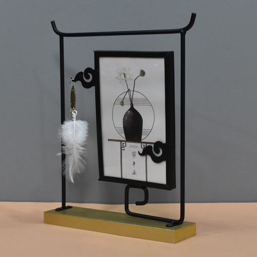 Black  Showpiece Frame Photo with Stand and Dream Catcher ( Photo Size: 6 x 4 inches)