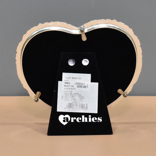 Silver Plated Heart Shaped Table Top  Photo Frame For Home and Office Decor