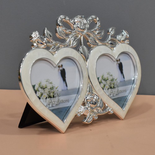 Romantic Two Heart  table Top Photo Frame for Home &  Office Decor