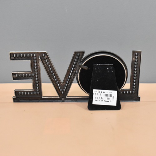 Silver Diamond Studded LOVE  Table Top Photo Frame For Home& Office Decor