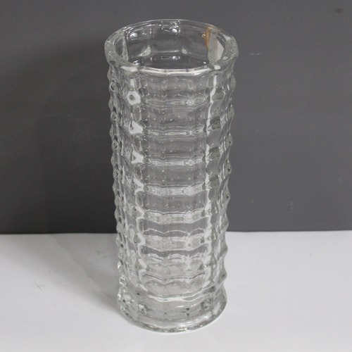 Circle Decorative Flower Vase | Glass Flower Pot, Crystal Clear Vase for Living / Long Glass vase / Glass vase