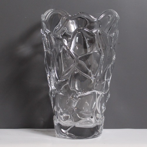 Crystal Glass Decorative Flower Vase | Glass Vase | For Money Plant | Lucky Bamboo Plant | Elegant Shaped Vase | Flower Pot