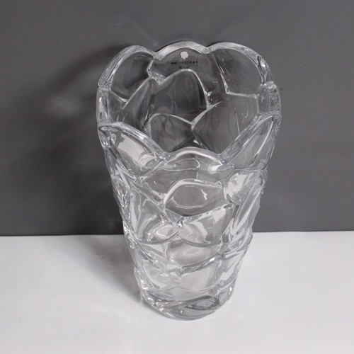 Crystal Glass Decorative Flower Vase | Glass Vase | For Money Plant | Lucky Bamboo Plant | Elegant Shaped Vase | Flower Pot