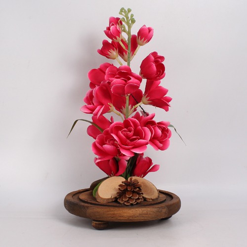 Artificial Pink Flowers on Dome Showpiece | Flowers on Dome | Artificial Flower