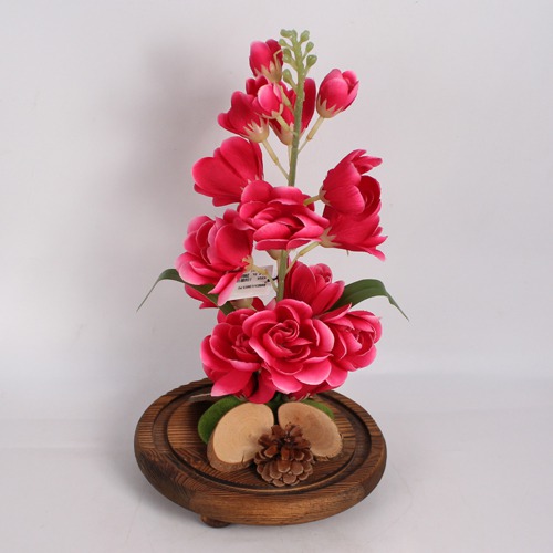 Artificial Pink Flowers on Dome Showpiece | Flowers on Dome | Artificial Flower