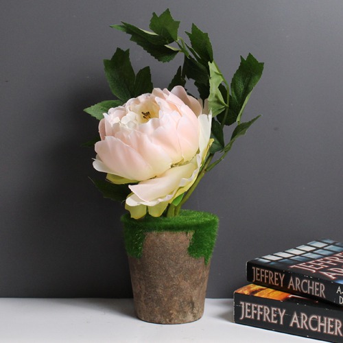 Artificial Polyester Flower | Plastic Artificial Flowers with Pot, Indoor Artificial Plants with Pot for Desk or Home Decoration