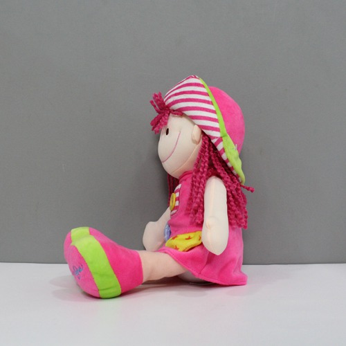 Pink Super Soft Stuffed Girl Cute Doll - Polyfill Washable Cuddly Soft Plush Toy( 33cm)