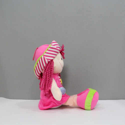 Pink Super Soft Stuffed Girl Cute Doll - Polyfill Washable Cuddly Soft Plush Toy( 33cm)