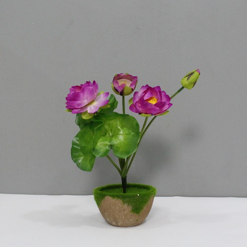 Artificial Pink Lotus Plant | Artificial Plant with Pot Artificial Plants for Home Decor Decorative Plants Artificial Flowers with Pot