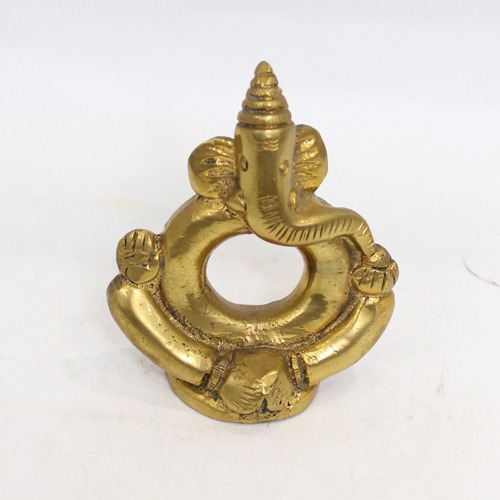 Pol Ganesha Brass Idol For Home Decor, Ideal Gift For Occasion