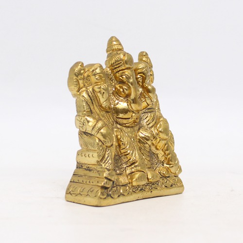 Riddhi Siddhi And Ganapti Brass Idol For Home Pooja Ghar, Office