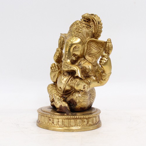 Brass Lord  Ganapti Murti For Home & Office Decor