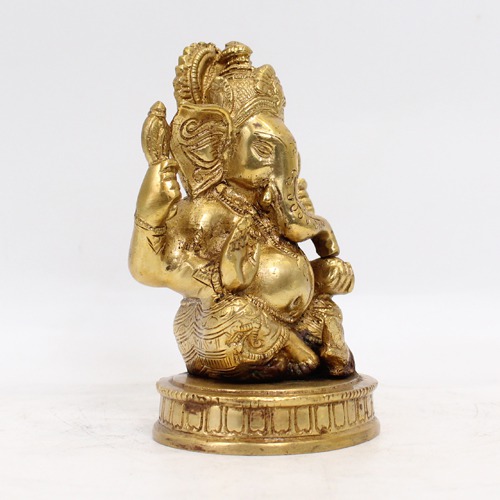 Brass Lord  Ganapti Murti For Home & Office Decor