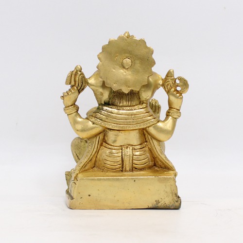 Golden Brass Ganesh Idol For Home, Pooja Ghar