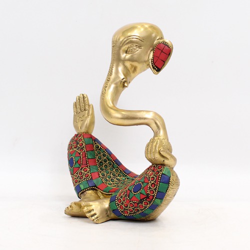 Brass Modern Ganapti Showpiece For Home & Office Decor