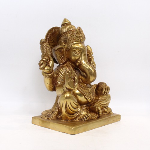 Brass Lord Ganesha Idol For Pooja Ghar, Home Decor