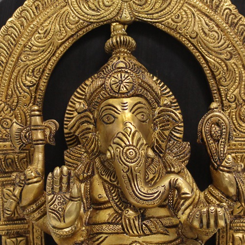 Brass Lord Ganesha Metal Base For Home Decor