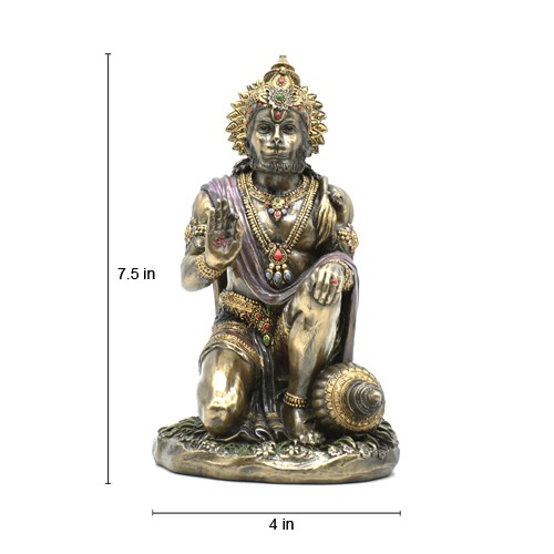 Maankind Hanuman Ji Idol Hanuman Bajrangbali Statue Murti Idol for Home Office Decor Gift Puja Ghar