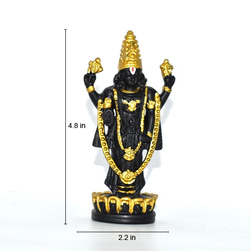 Tirupati Balaji idol for Car Dashboard murti Tirupati Balaji idol for home Spiritual Gift Item & Statue for Bhagwan Temple /Pooja/ Home Decor / Office / Study Table, Holy Statue, Decorative Showpiece