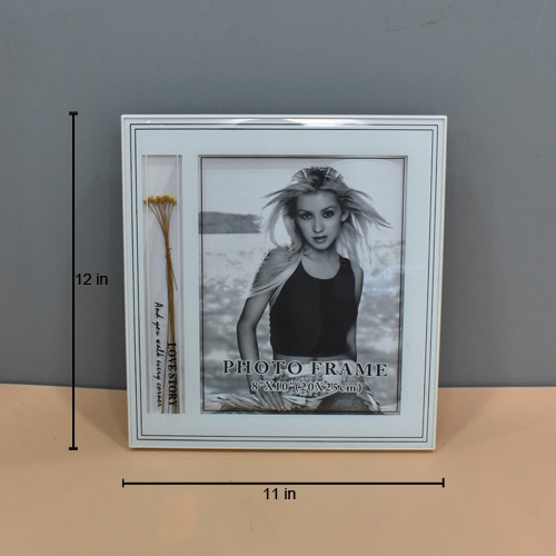 Single Photo Frame With Gypso Flower